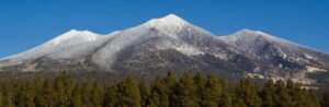 San Francisco Peaks with a dusting of snow.