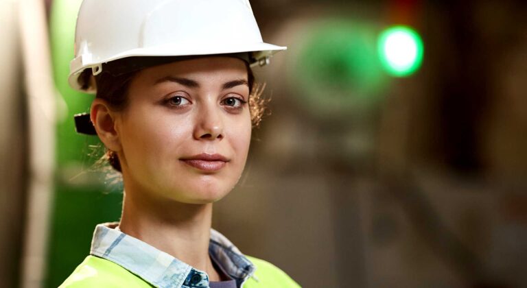 APS worker in hardhat