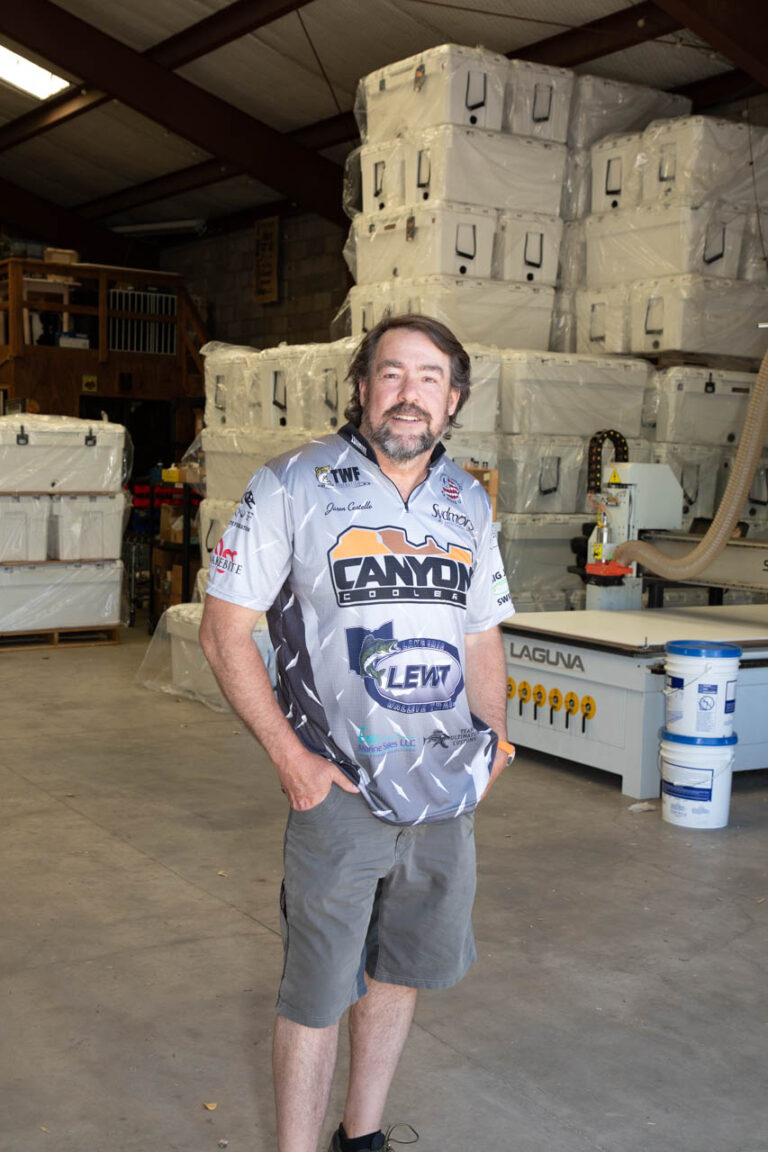 Jason Costello in the Canyon Coolers warehouse